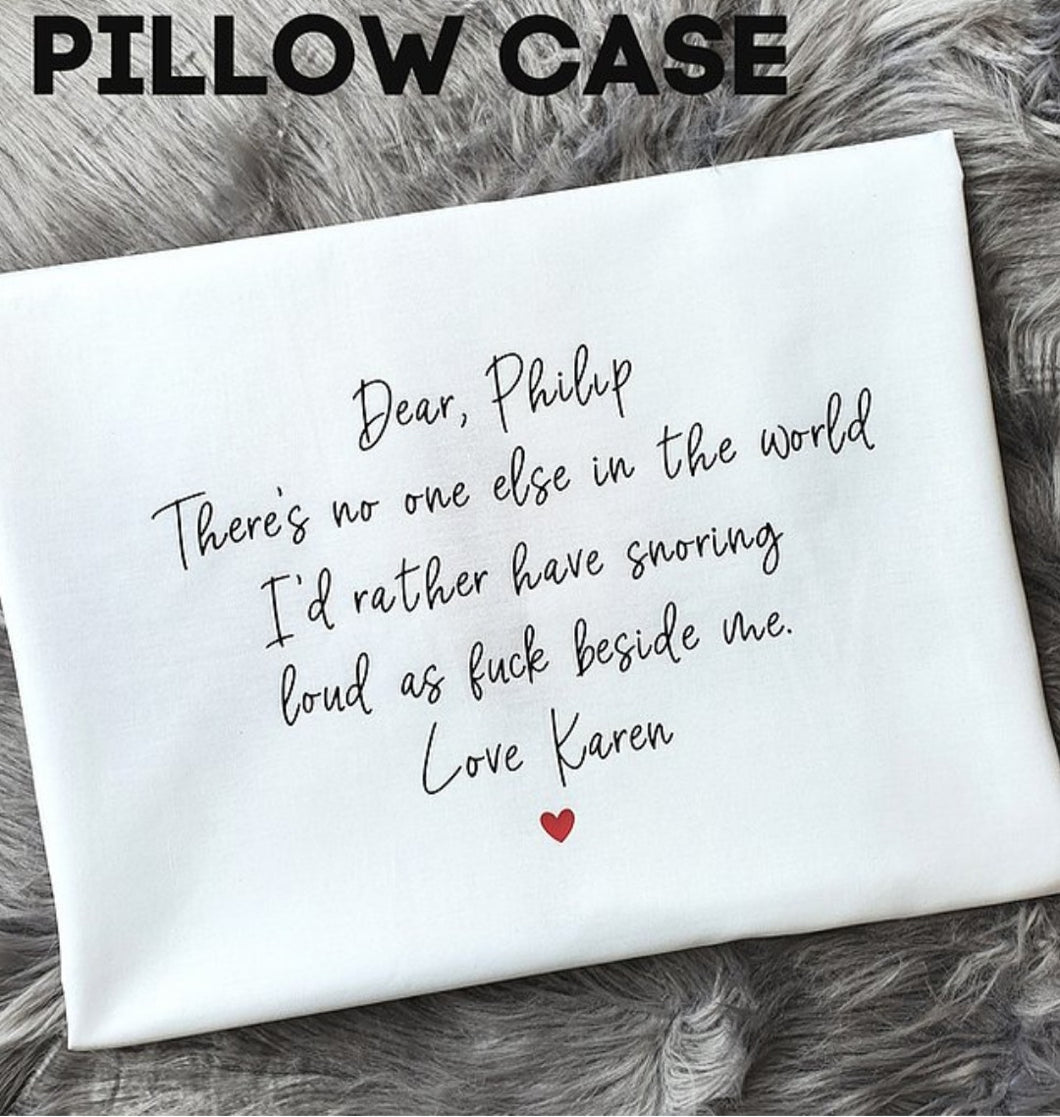 Snoring pillow case