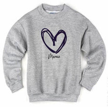 Load image into Gallery viewer, heart name sweatshirt
