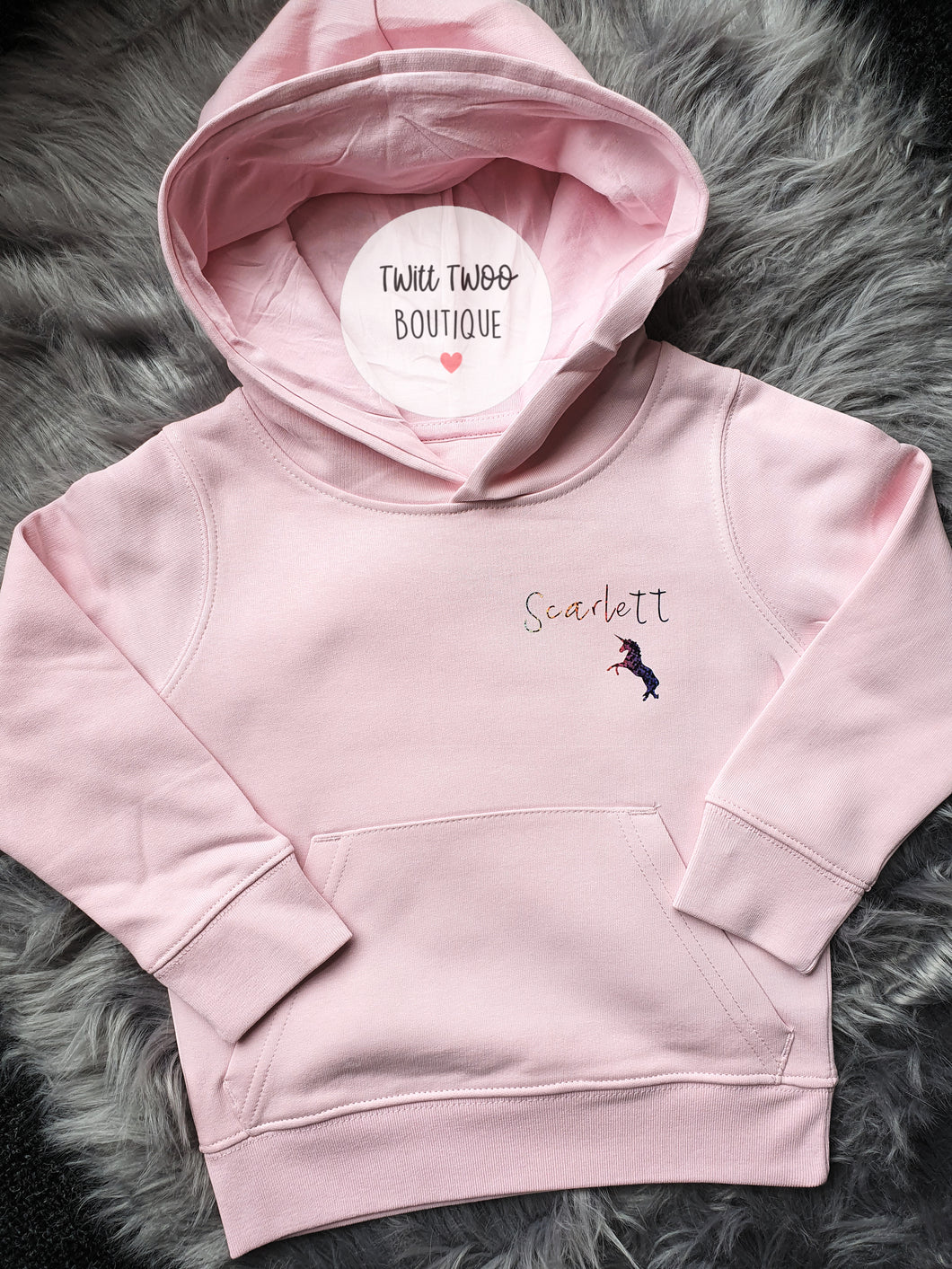 Name and mini motif hoodie
