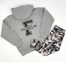 Load image into Gallery viewer, Split varsity hoodie
