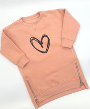 Load image into Gallery viewer, Simple heart sweatshirt dress
